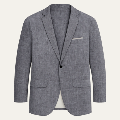 The Mandello Men’s Single Breasted Lightweight Slim Fit Linen Blazer Jacket