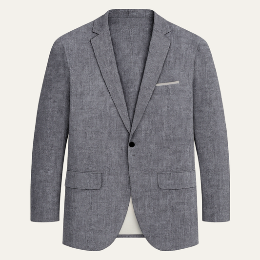 The Mandello Men’s Single Breasted Lightweight Slim Fit Linen Blazer Jacket