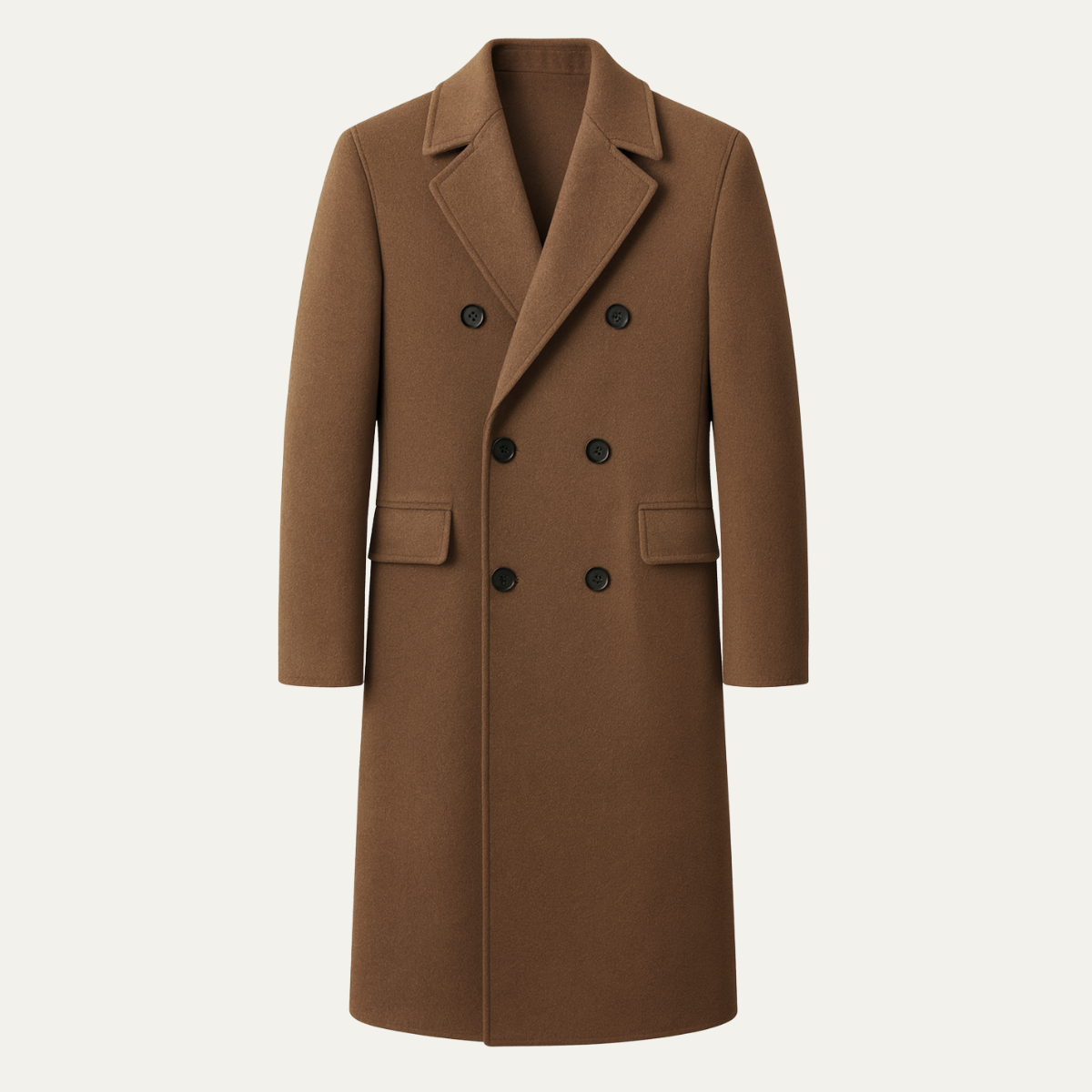 The Ravello Men’s Elegant Long Double Breasted Trench Coat