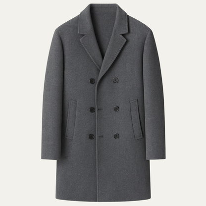 The Lucca Men's Long Wool Double Breasted Winter Overcoat