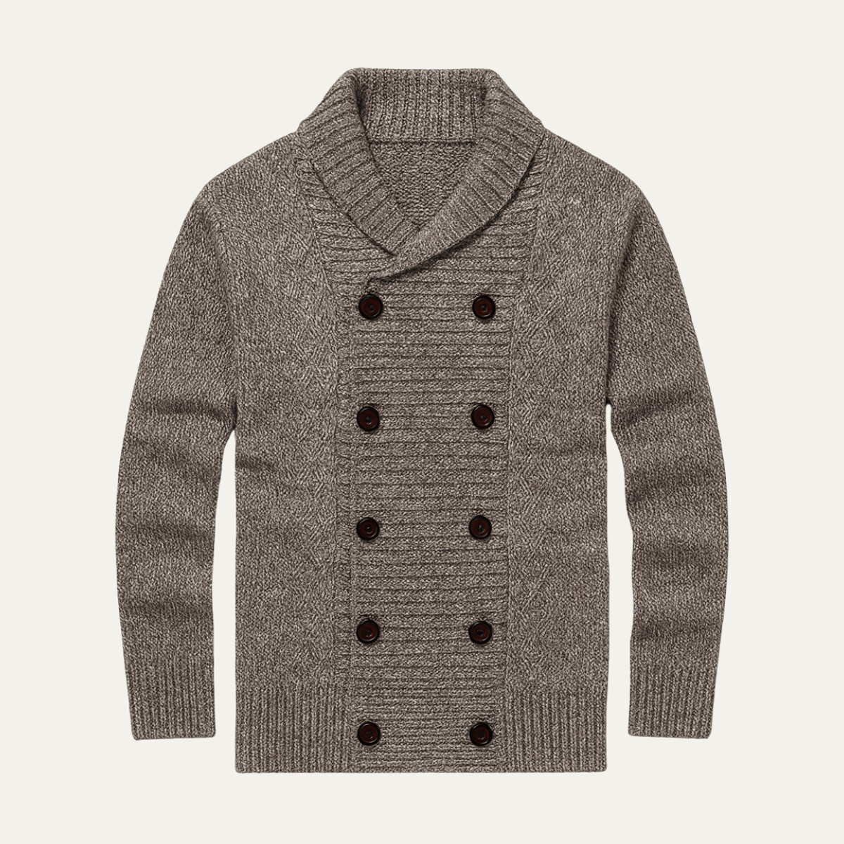 The Soverato Men's Vintage Solid Color Knit Casual Cardigan