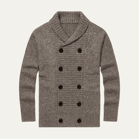 The Soverato Men's Vintage Solid Color Knit Casual Cardigan