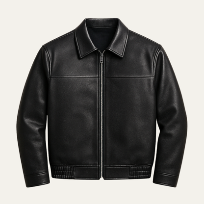 The Chianti Men’s Classic Zip Biker Leather Jacket
