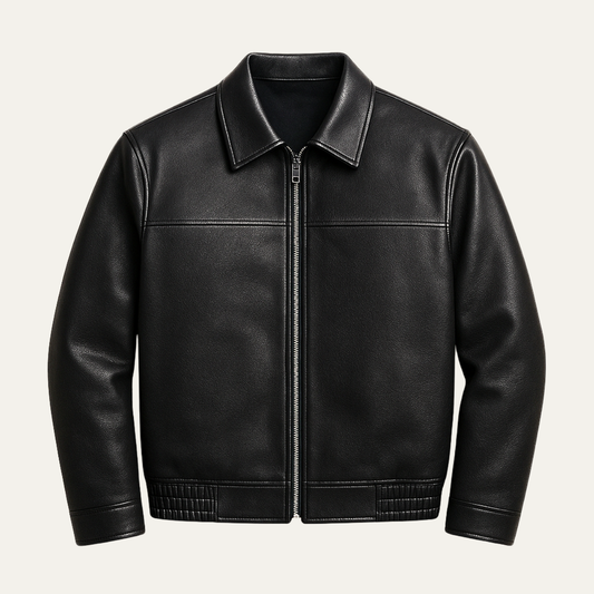 The Chianti Men’s Classic Zip Biker Leather Jacket