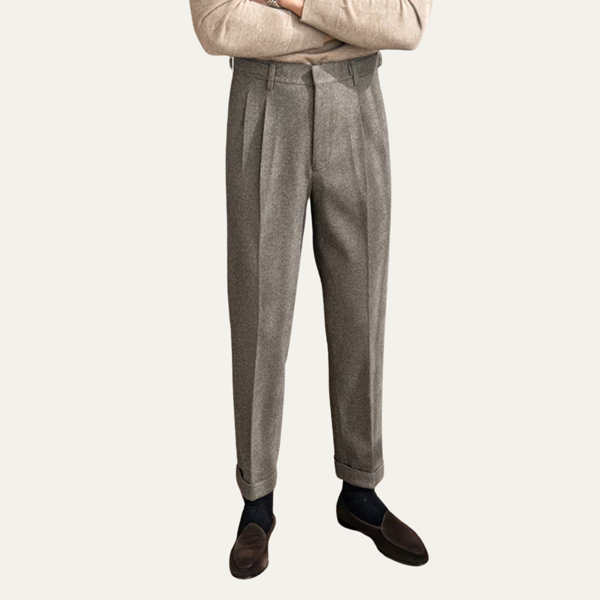 The Capitol Hill Men’s Pleated Straight Leg Smart Casual Dress Pants