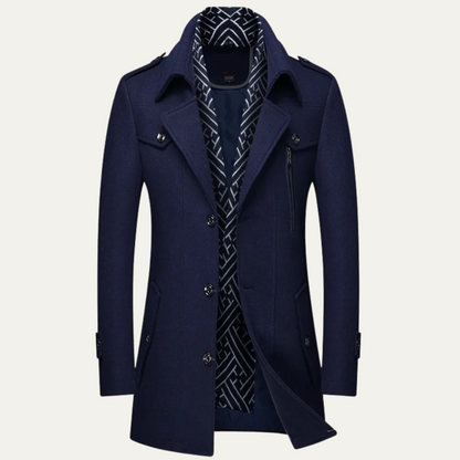 The Avebury Men's Smart Double Breasted Winter Trench Coat