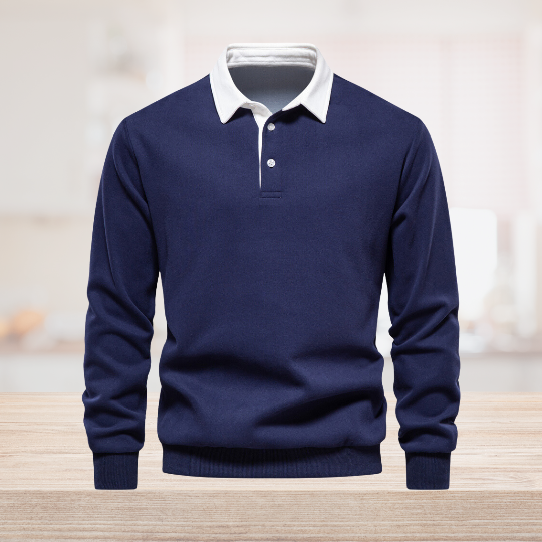 Classic Collar Long Sleeve Polo for Any Occasion