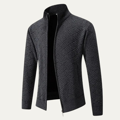 The Tropea Men’s Warm Fleece Lined Knitted Zip Cardigan