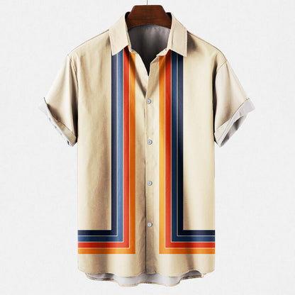 Retro Short Sleeve Button-Up Shirt for Every Occasion