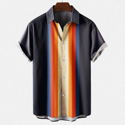 Retro Short Sleeve Button-Up Shirt for Every Occasion