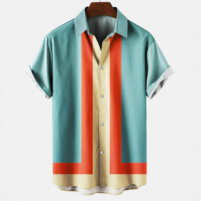 Retro Short Sleeve Button-Up Shirt for Every Occasion