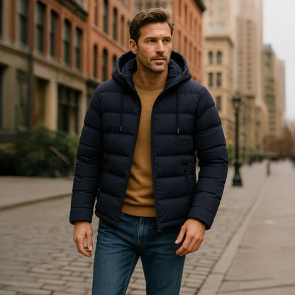 The Edinburgh Men's Waterproof Parka - Hooded Puffer Winter Jacket