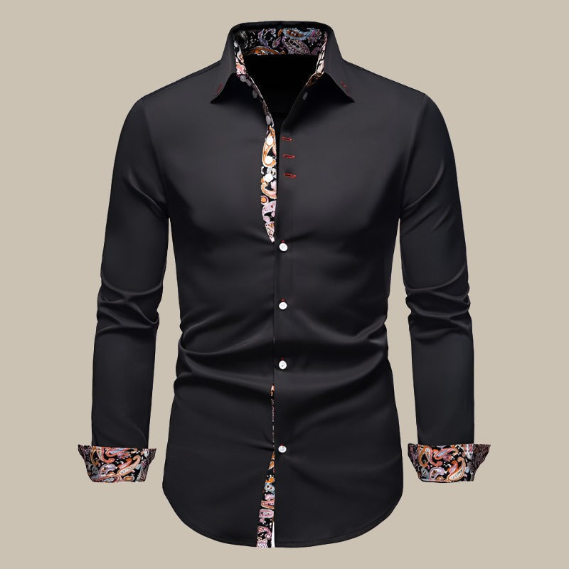 Floral Print Dress Shirt for Formal Occasions