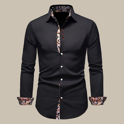 Floral Print Dress Shirt for Formal Occasions
