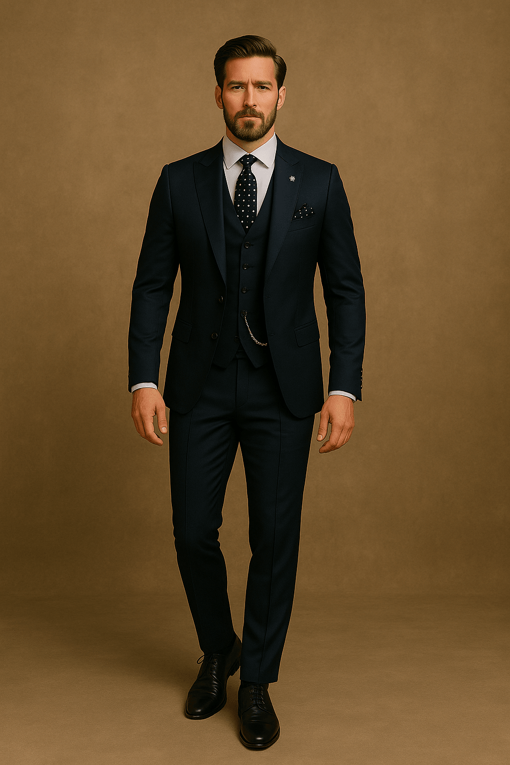 Men’s Slim Fit 3-Piece Suit Set for Formal Occasions