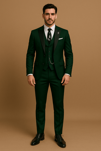 Men’s Slim Fit 3-Piece Suit Set for Formal Occasions