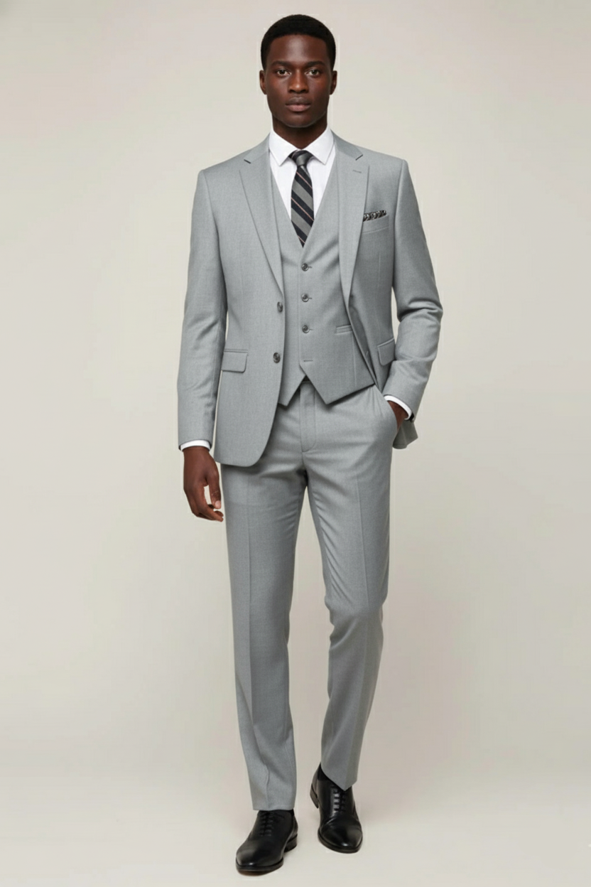 Men's Classic Three-Piece Suit for Formal Events