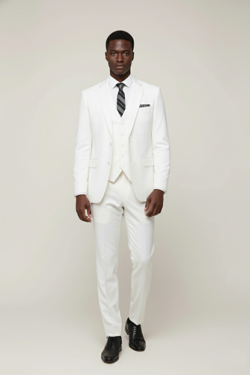 Men's Classic Three-Piece Suit for Formal Events