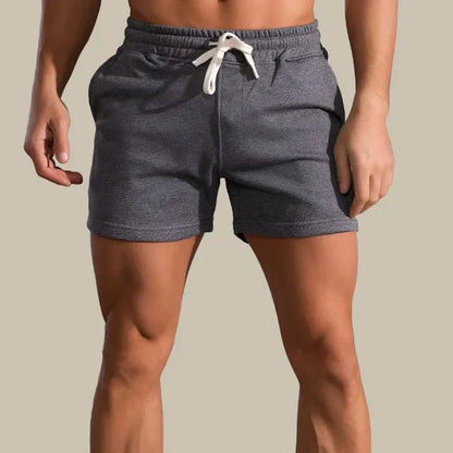 Men's Mid-Thigh Athletic Lounge Shorts with Drawstring Waist