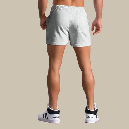 Men's Mid-Thigh Athletic Lounge Shorts with Drawstring Waist