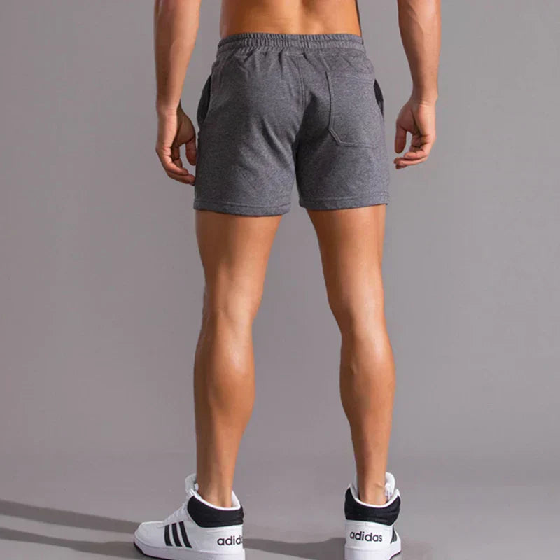 Men's Mid-Thigh Athletic Lounge Shorts with Drawstring Waist