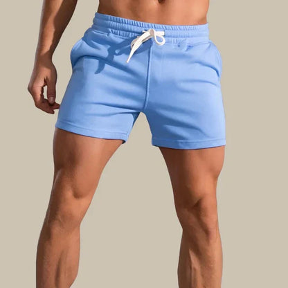 Men's Mid-Thigh Athletic Lounge Shorts with Drawstring Waist