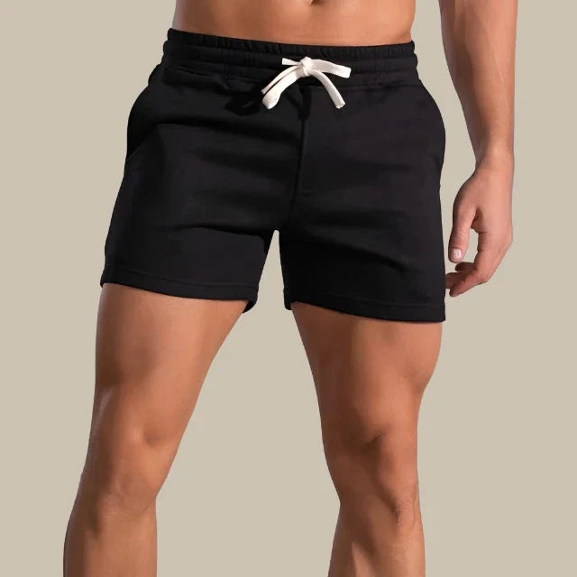 Men's Mid-Thigh Athletic Lounge Shorts with Drawstring Waist