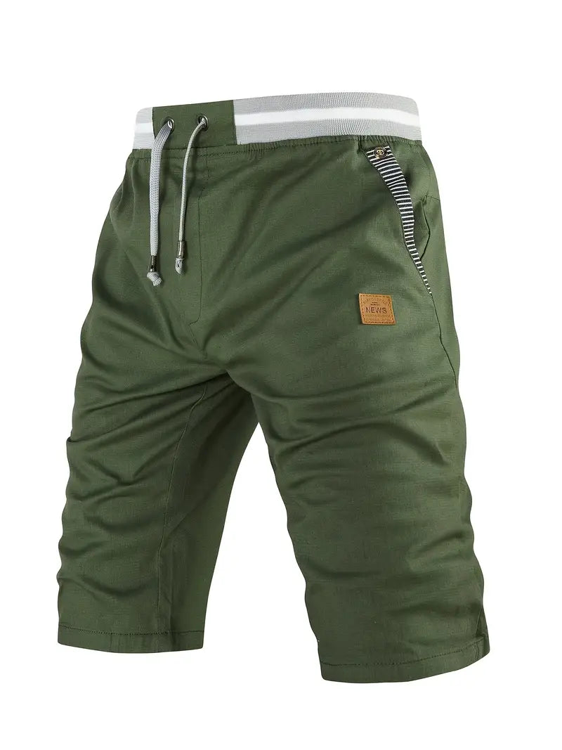 Men's Drawstring Shorts with Elastic Waist for Everyday Wear