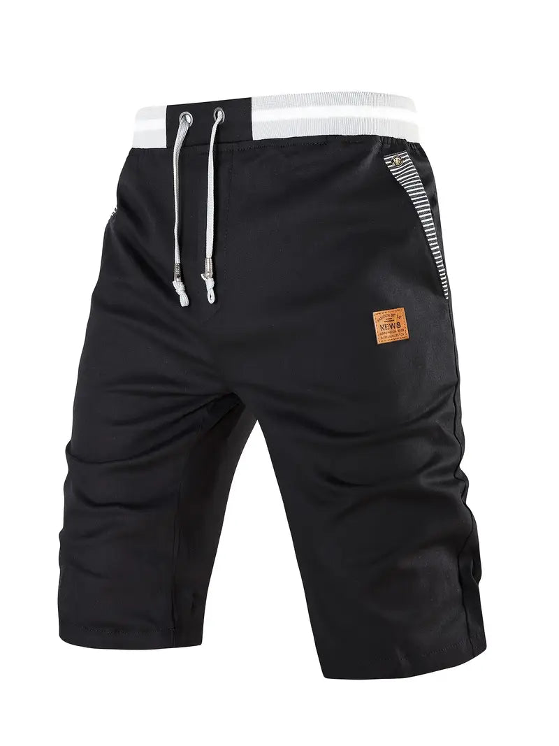 Men's Drawstring Shorts with Elastic Waist for Everyday Wear