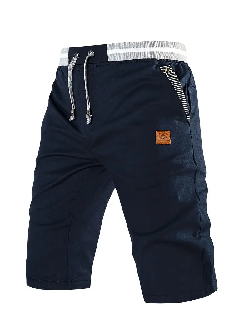 Men's Drawstring Shorts with Elastic Waist for Everyday Wear