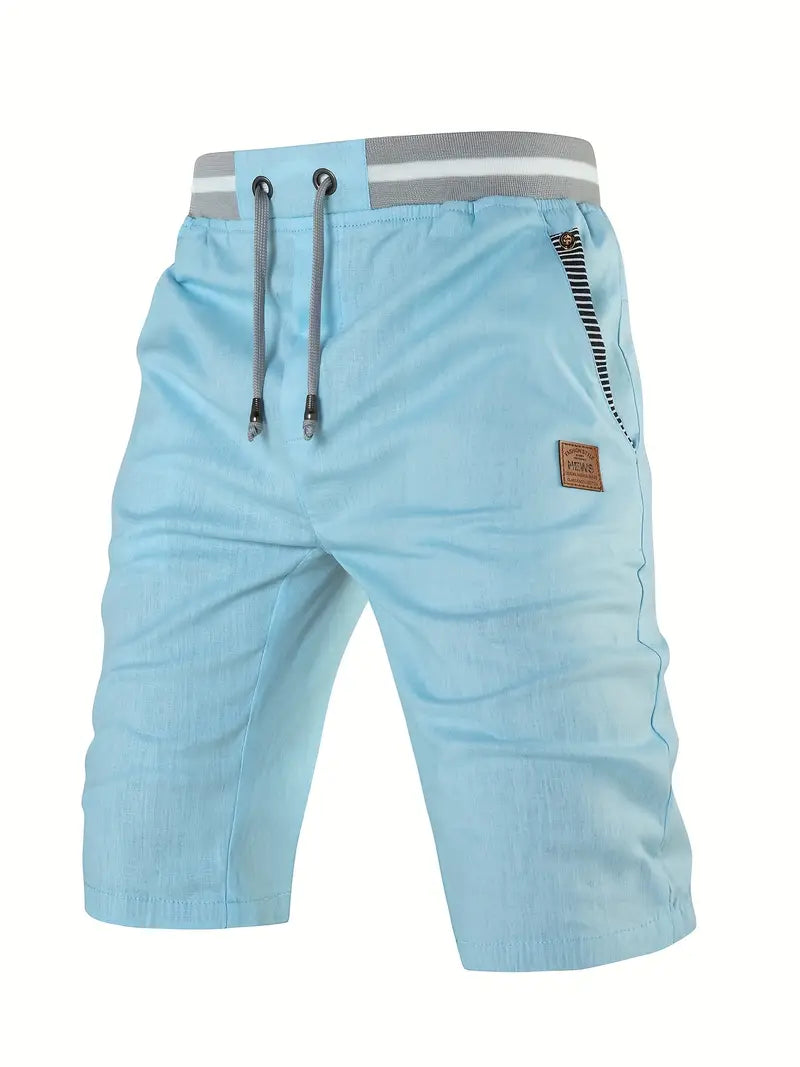 Men's Drawstring Shorts with Elastic Waist for Everyday Wear