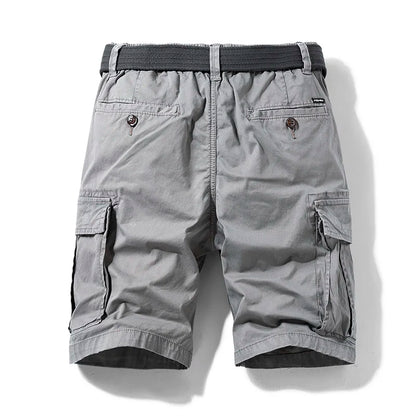Men's Stretch Cargo Shorts with Belt and Ample Pockets