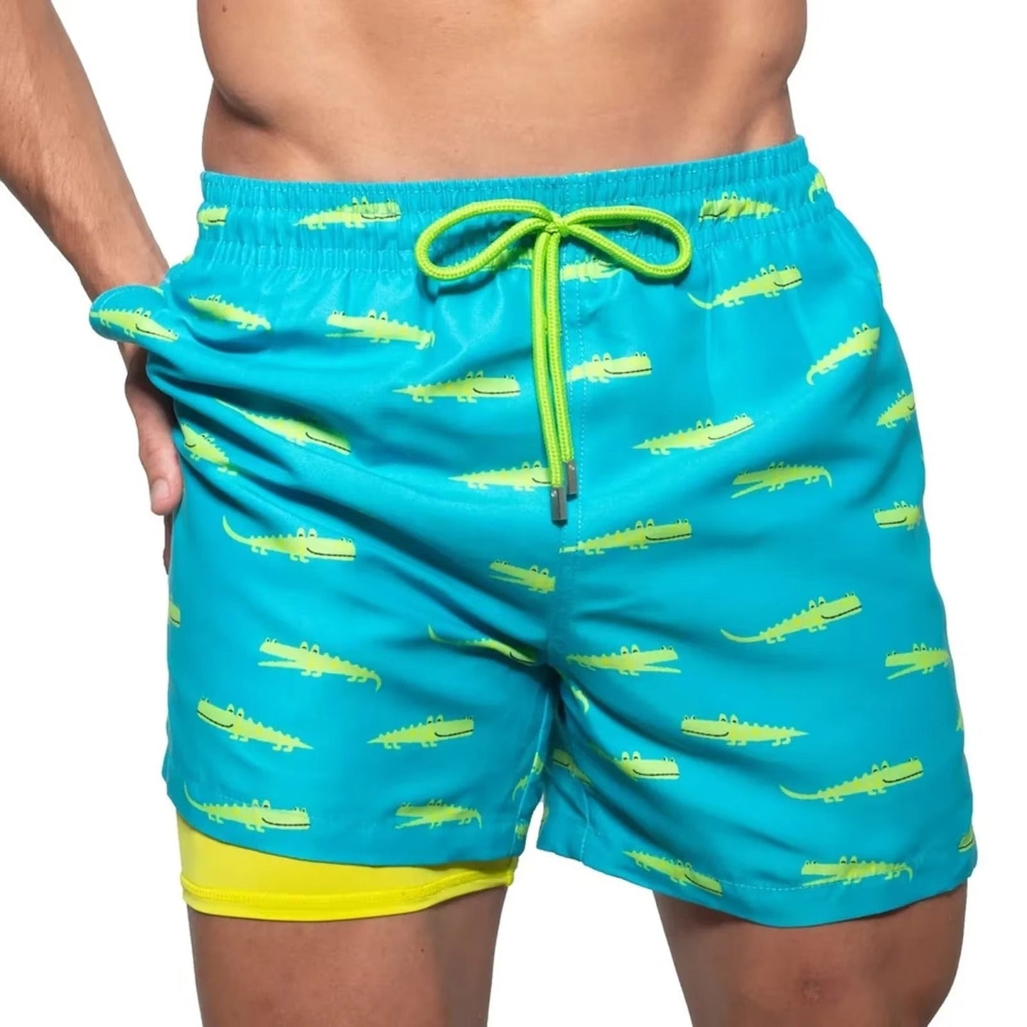 Men's Mesh Lined Swimwear Shorts for Beach Activities