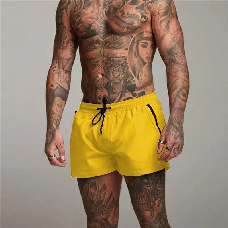 Men's Stretchy Beach Sport Shorts with Adjustable Drawstring