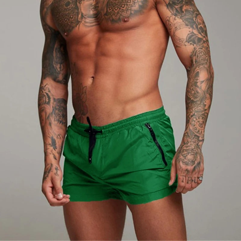 Men's Stretchy Beach Sport Shorts with Adjustable Drawstring