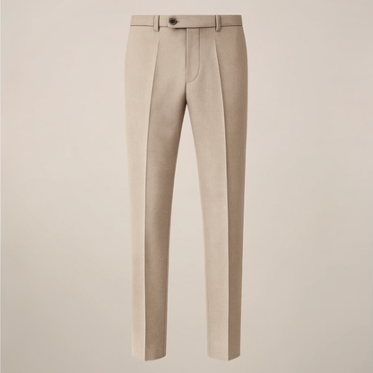 Men’s Khaki Three-Piece Suit – Slim Fit Tuxedo for Weddings and Formal Events