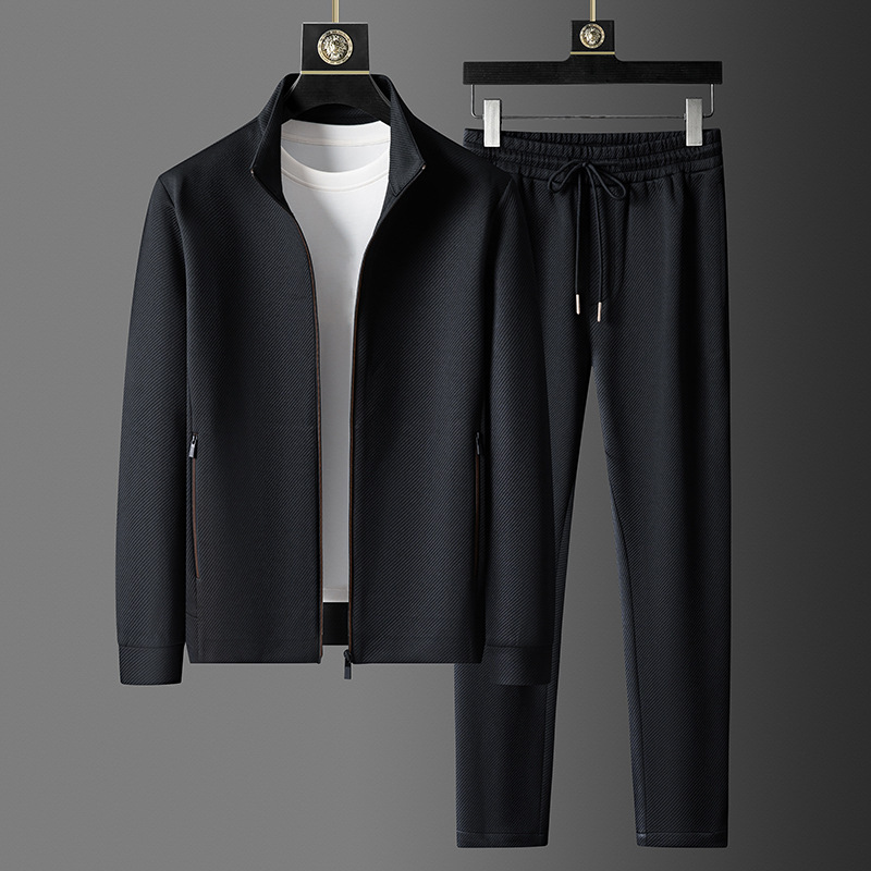 Men's Zip-Up Jacket and Tapered Joggers for Stylish Everyday Wear