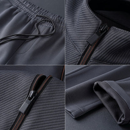 Men's Zip-Up Jacket and Tapered Joggers for Stylish Everyday Wear