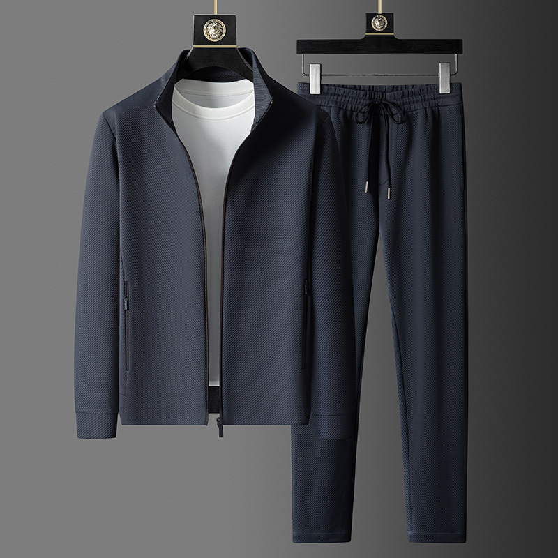 Men's Zip-Up Jacket and Tapered Joggers for Stylish Everyday Wear