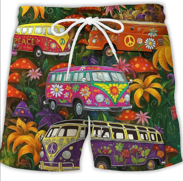 Men's Stylish Printed Swim Shorts for Summer Adventures