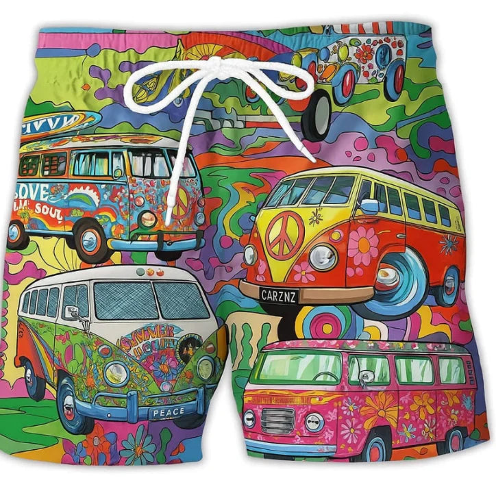 Men's Stylish Printed Swim Shorts for Summer Adventures