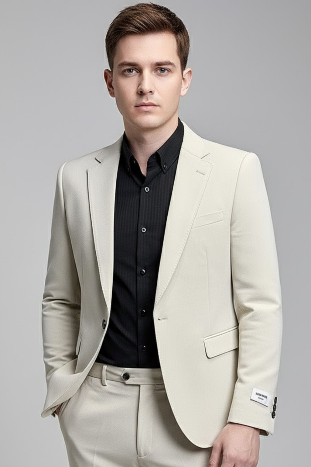 Men’s Slim Fit Business Suit - Contemporary Korean Style for Formal and Casual Events