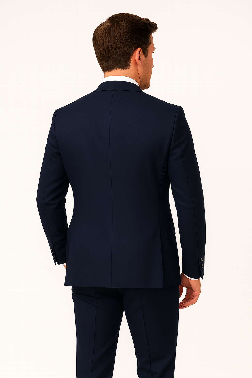 Men's Navy Blue Slim Fit Suit – Stylish Blazer and Trousers for Formal Events