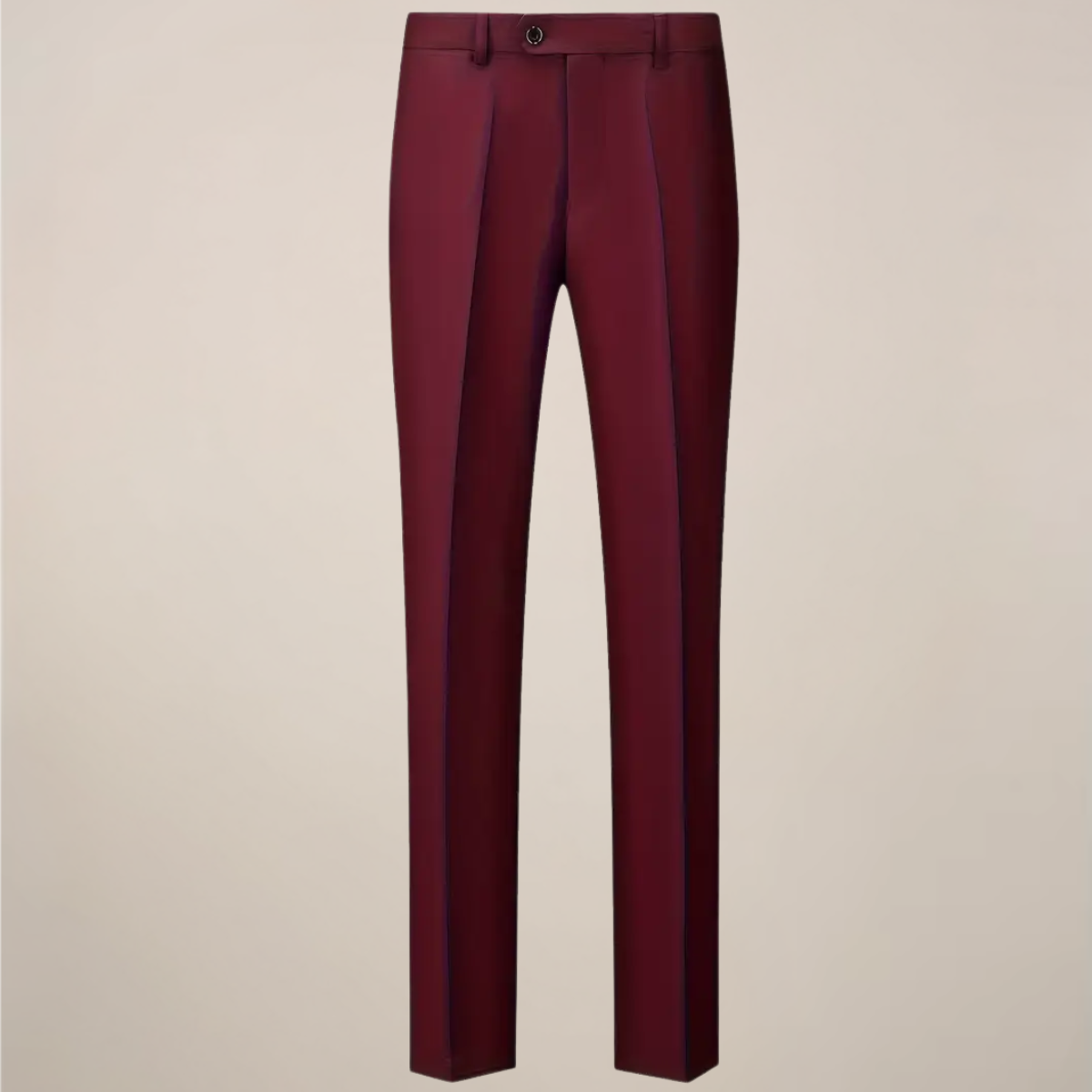 Men’s Slim Fit Burgundy Three-Piece Suit for Weddings & Formal Occasions