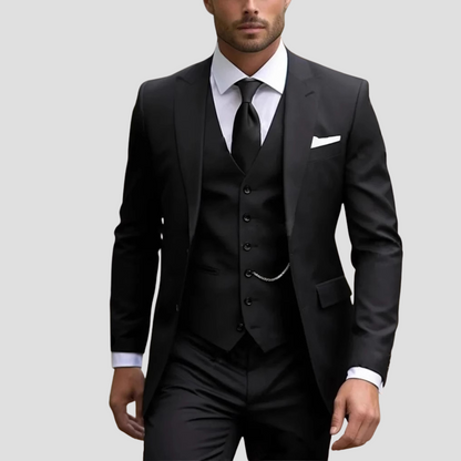 Men's Slim Fit Three-Piece Suit in Classic Style