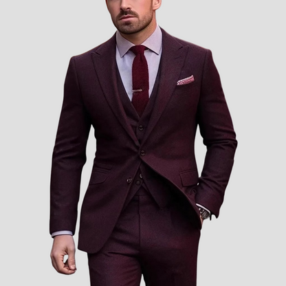 Men's Slim Fit Three-Piece Suit in Classic Style