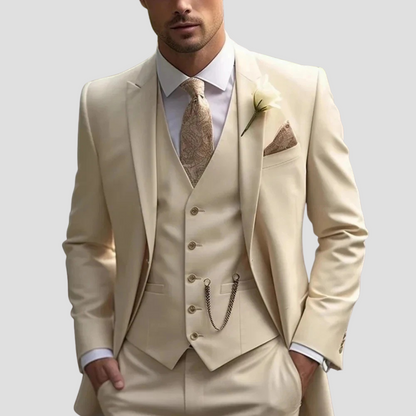 Men's Slim Fit Three-Piece Suit in Classic Style