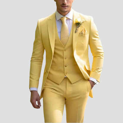 Men's Slim Fit Three-Piece Suit in Classic Style