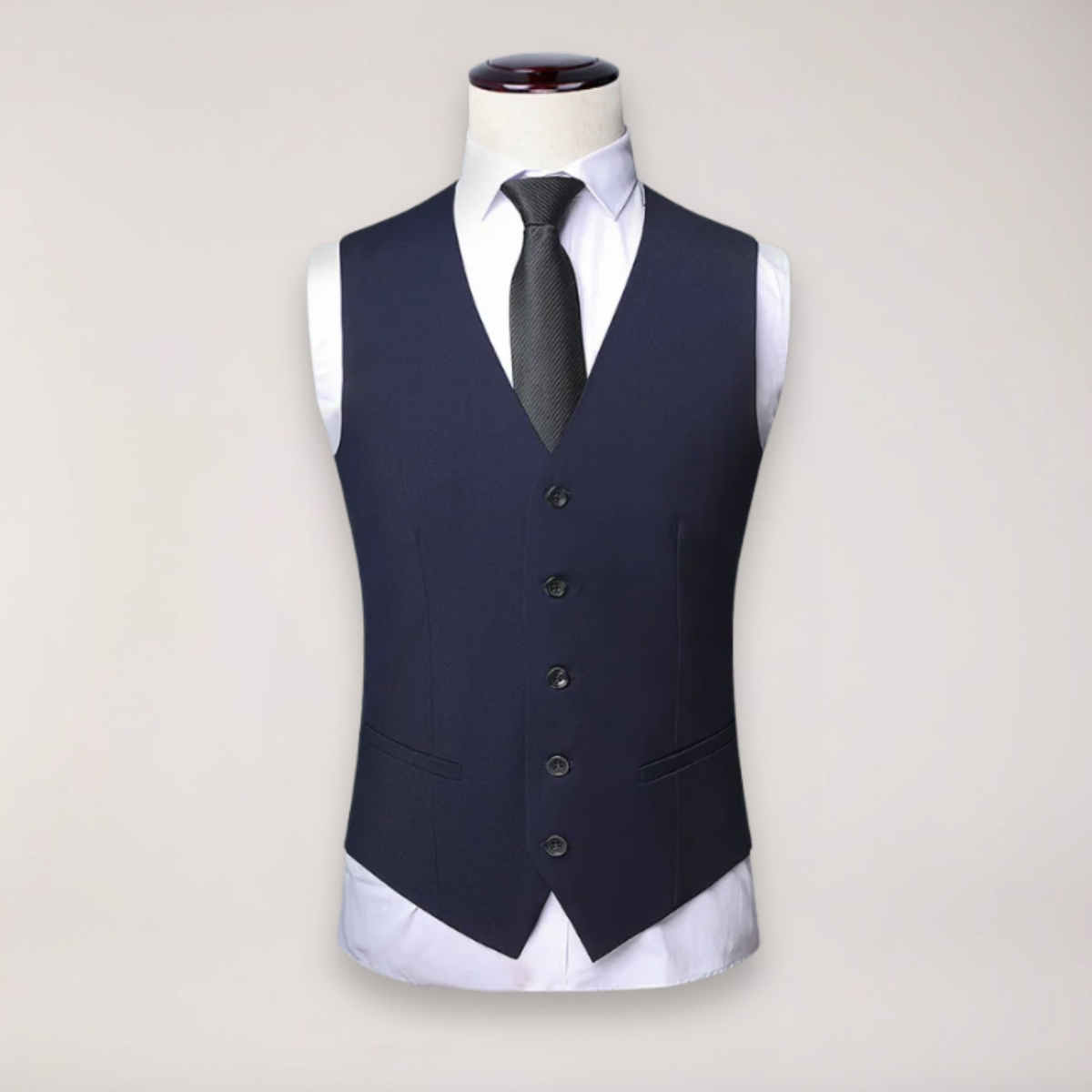 Men's Three-Piece Formal Suit - Classic Blazer, Waistcoat, and Trousers for Weddings and Events