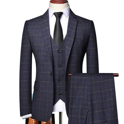 Men's Three-Piece Suit - Stylish Formal Attire